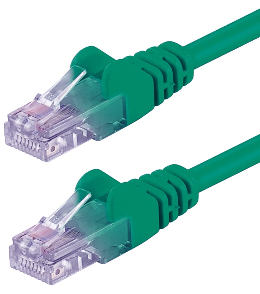 Cavo di rete Patch in Rame Cat. 6 Verde UTP 7,5 m