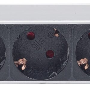 Multipresa Schuko 4 posti da Rack 10'' con Spina Schuko Angolata 1U