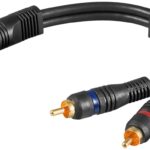 Cavo Adattatore RCA Femmina / 2x RCA Maschio 0.2m Nero