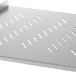 Mensola per Rack 19'' 400 mm 1U Grigia 2 punti