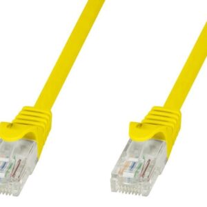 Cavo di Rete Patch in Rame Cat.6 Giallo UTP 0,3 metri