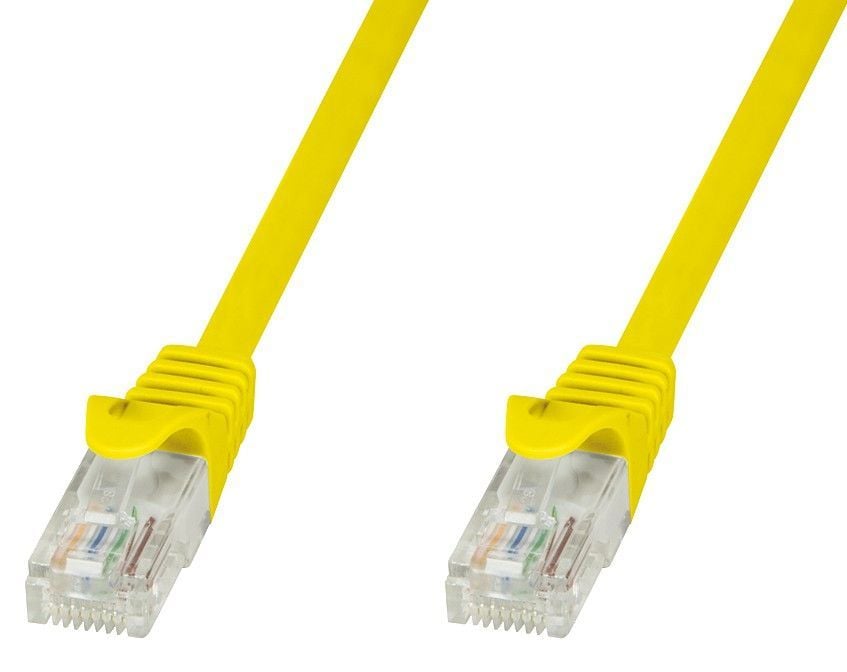 Cavo di Rete Patch in Rame Cat.6 Giallo UTP 0,3 metri