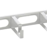 Pannello Passacavi 4 Anelli Lunghi 3 Fori 1U Grigio