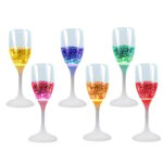 Confezione da 6 Bicchieri da Champagne con 6 Colorazioni LED