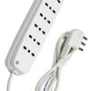 Multipresa 6 Posti con Spina Italiana Angolata Bianco