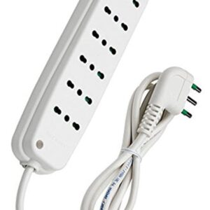 Multipresa 6 Posti con Spina Italiana Angolata Bianco