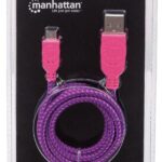 Cavo Micro USB Guaina Intrecciata USB2.0 A M/MicroB M Viola Blister