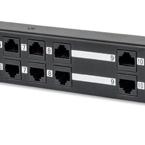 Pannello Patch 12 Porte PoE Passivo con Alimentatore