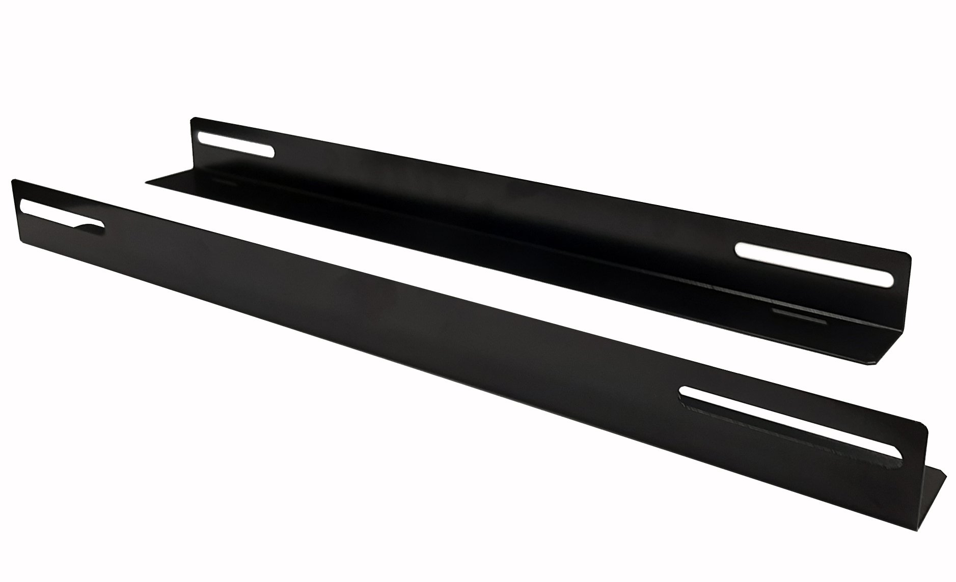 Coppia staffe a L Laterale per Rack 19'' a Muro Prof. 600mm Nero