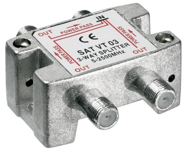 Splitter 3 vie per satellite 100 db, 1750 Mhz