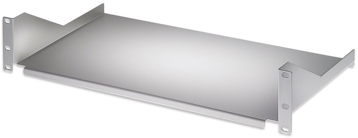 Mensola per Rack 19'' 400 mm 2U Grigia 2 punti