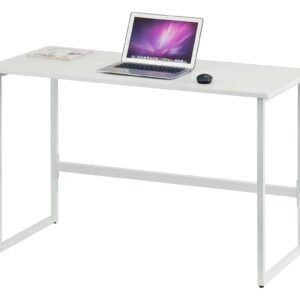 Scrivania per Computer dal Design Moderno per Casa e Ufficio Bianco