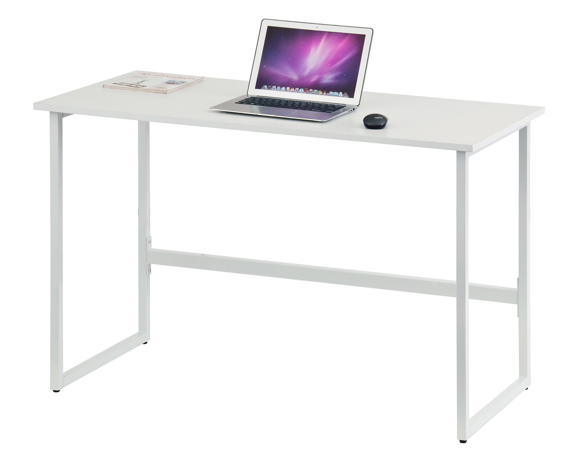 Scrivania per Computer dal Design Moderno per Casa e Ufficio Bianco