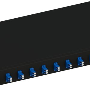 Cassetto Ottico 19'' con 12 Bussole LC Duplex Monomodale OS2 Nero