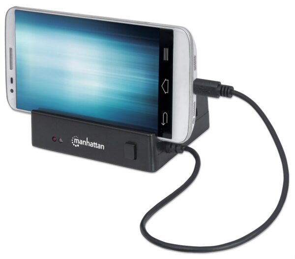Docking Station 3 Porte USB Ricarica Smartphone e Tablet OTG Nero
