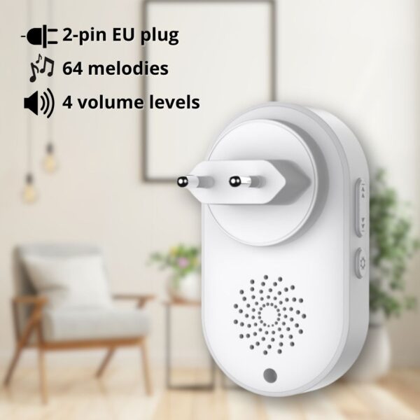 Kit Campanello Wireless fino a 180m con Pulsante IP56 Battery Free - immagine 7