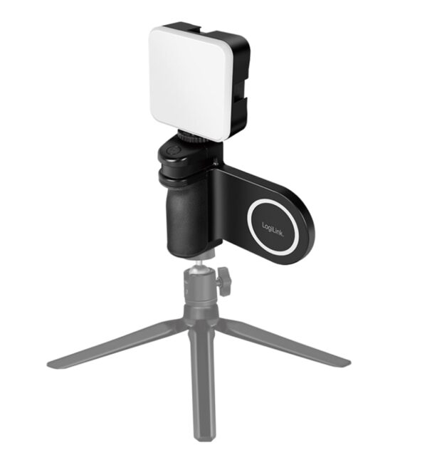 Impugnatura Magnetica per Smartphone con Telecomando Wireless e Luce a 3 Livelli di Luminosità - immagine 7