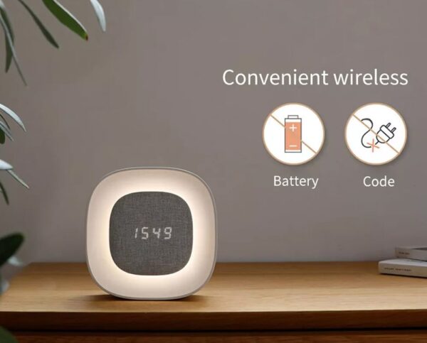 Sveglia Wireless Multifunzione con Luce Notturna Regolabile - immagine 8