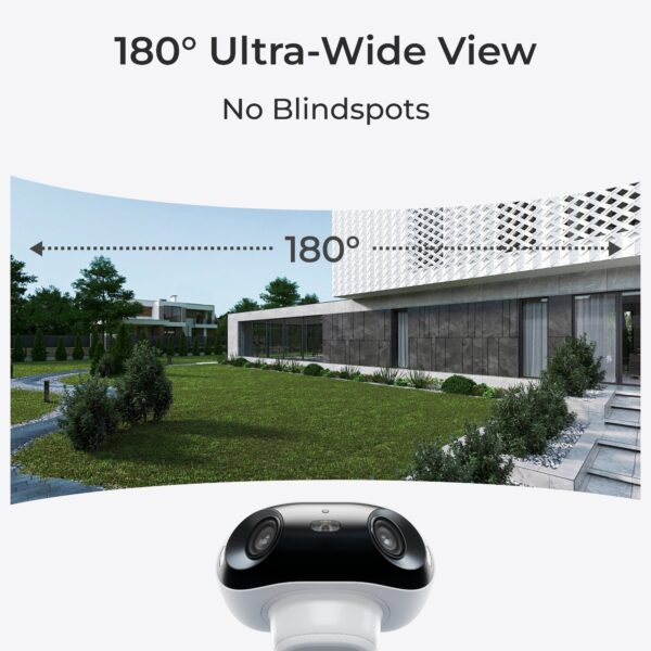 Telecamera di Sicurezza 180° Doppio Obiettivo 8 MP 4K WiFi 6, BWB4K01W - immagine 7