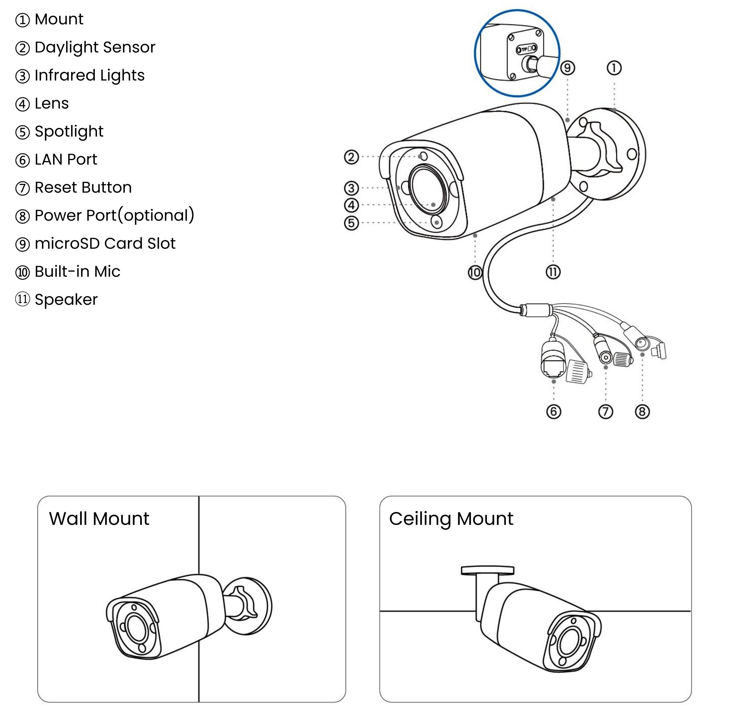 Camera PoE 12MP Bullet PRO RP-PCB12M 12MP con Visione Notturna a Colori, RP-PCB12M - immagine 7