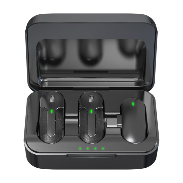 Set 2 Mini Microfoni Lavalier Wireless con Ricevitore USB-C™ e Custodia di Ricarica, TX301 - immagine 7