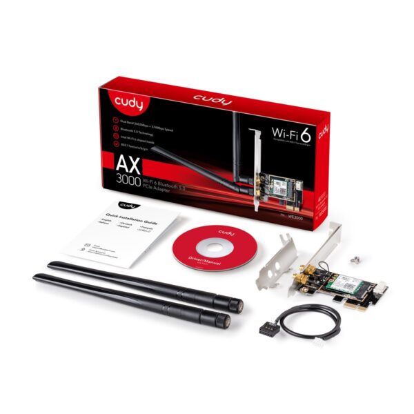 Adattatore PCI-E BT Wi-Fi 6 AX3000, WE3000 - immagine 7