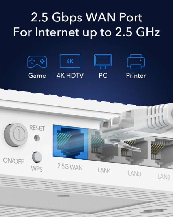 Mesh Router Wi-Fi 6 AX3000 Dual Band 2,5 Gbps WAN, WR3000H - immagine 7