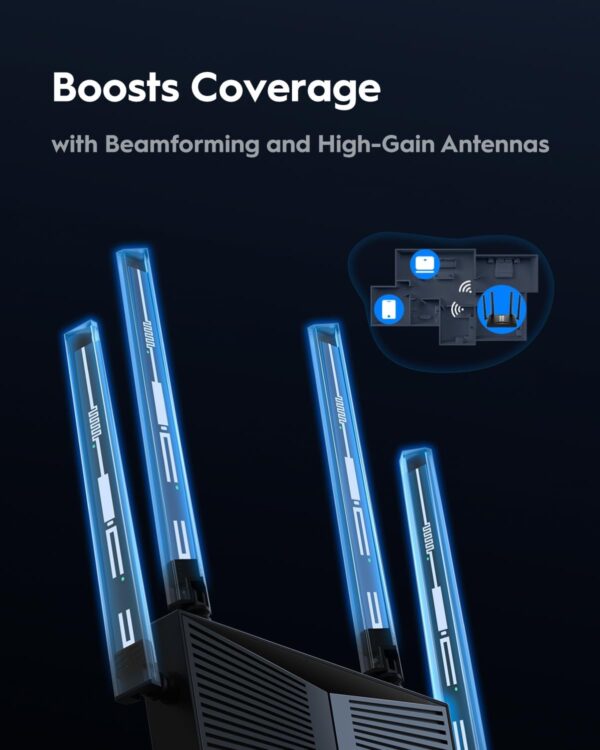 Router WiFi 7 Dual-Band BE3600 2,5G WAN 6500Mbps, WR3600H - immagine 7