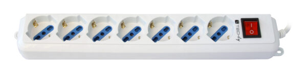 Multipresa 7 Posti Italiana Bipasso / Schuko Cavo 3 metri - immagine 7