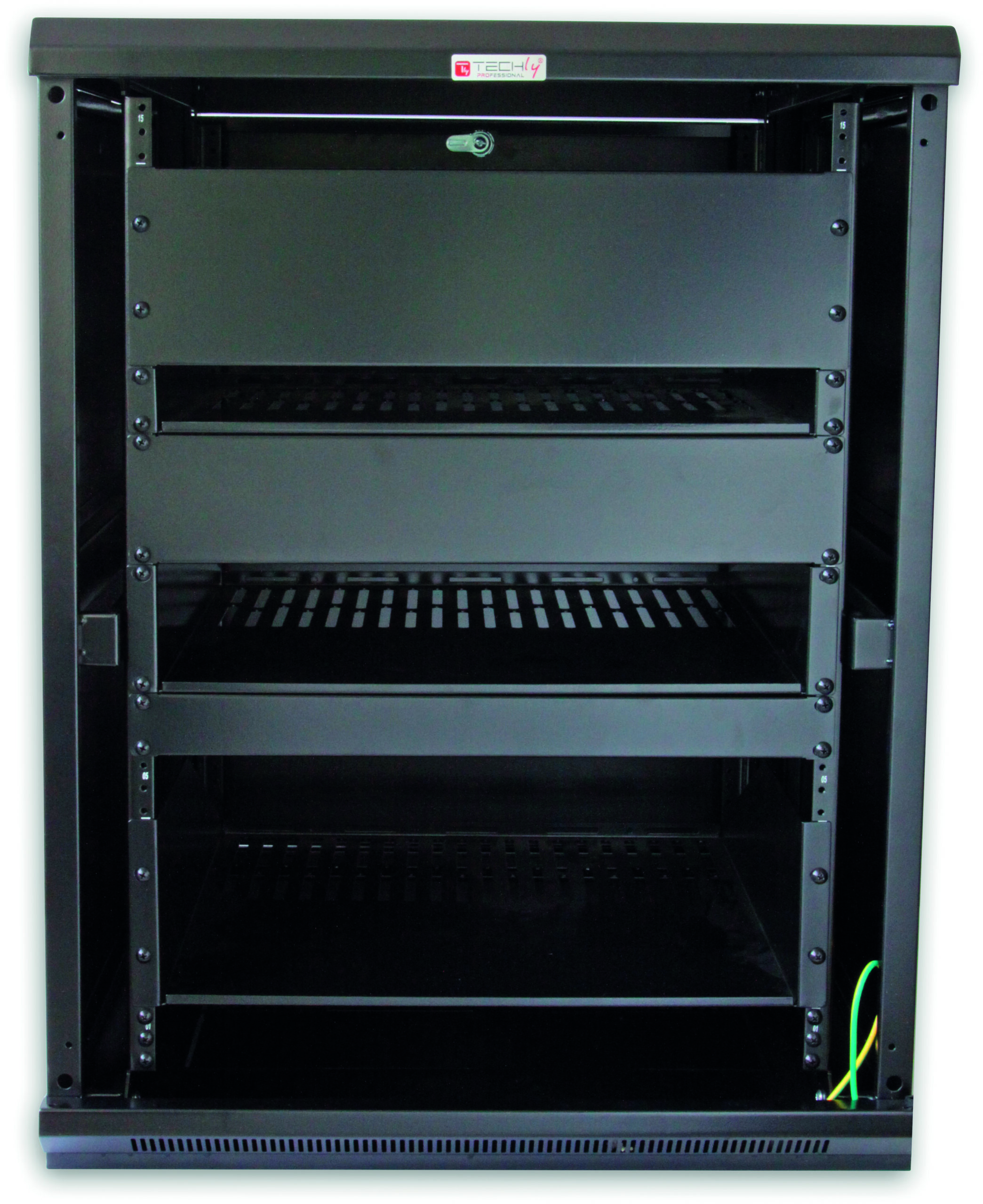 Armadio Rack 19'' 600x600 15U per Audio Video Nero - immagine 7