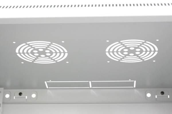 Armadio Rack 19'' a muro 12 unità sezione unica prof. 600mm Grigio - immagine 6