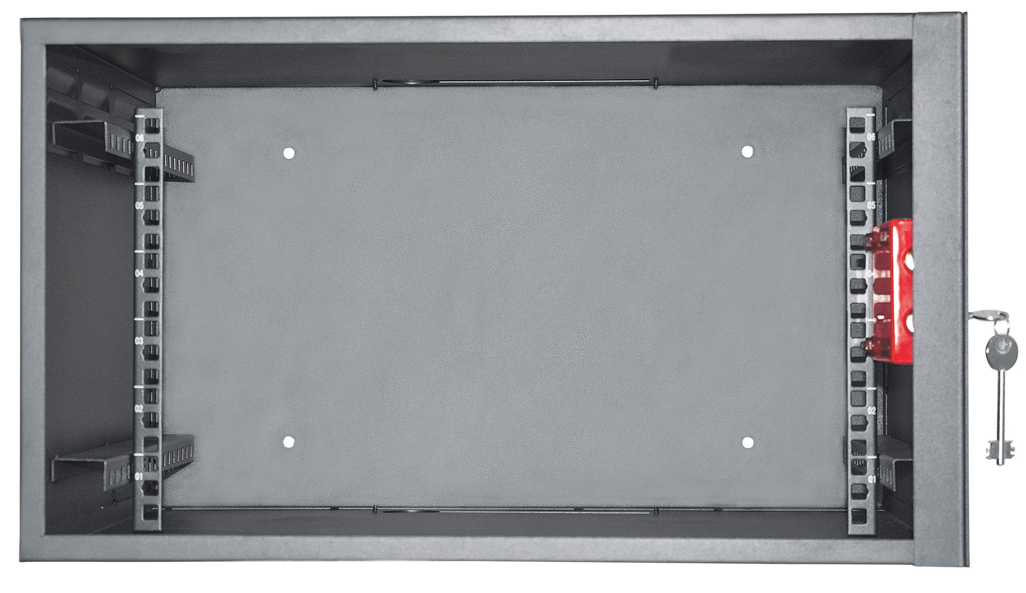 Armadio Rack 19'' a muro 6unità con serratura di sicurezza - immagine 6