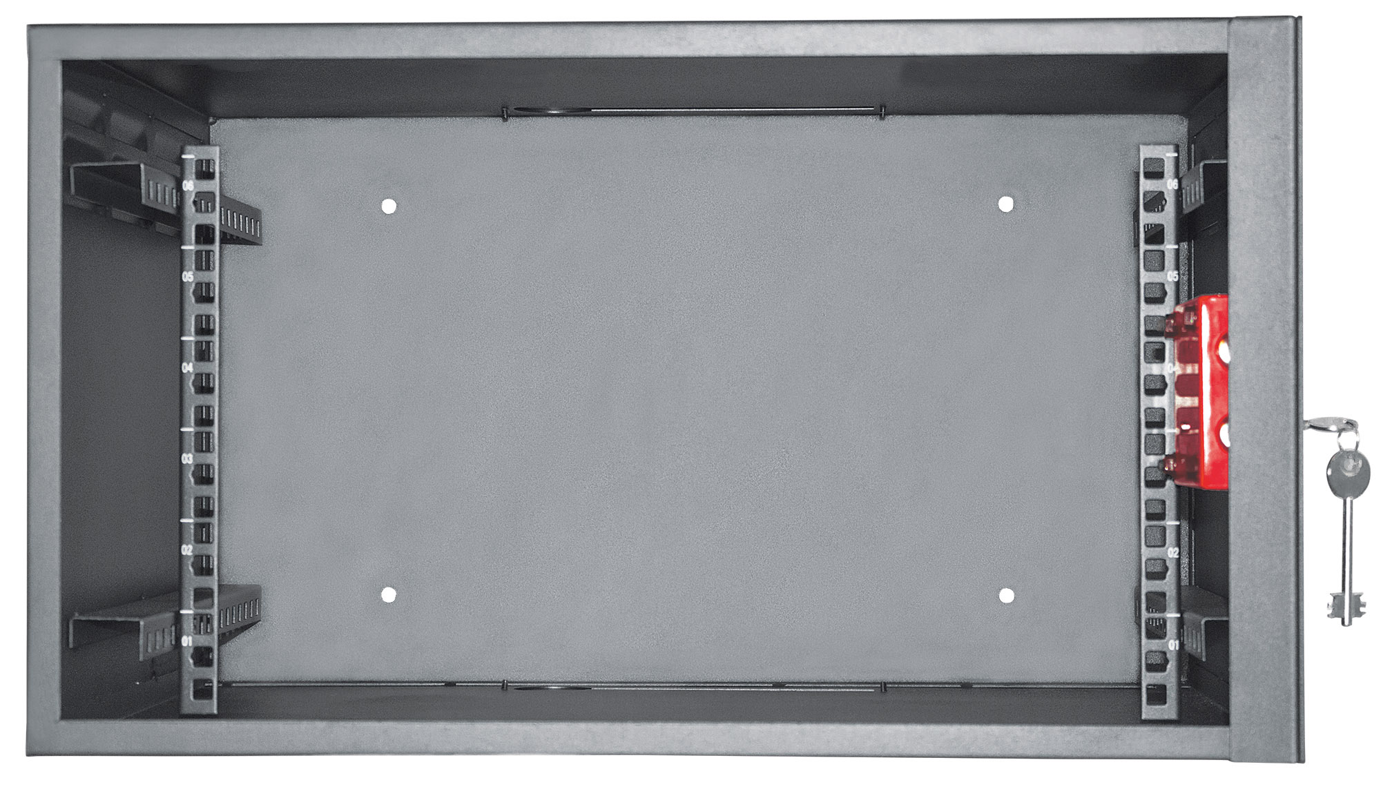 Armadio Rack 19'' a muro 9unità con serratura di sicurezza - immagine 6