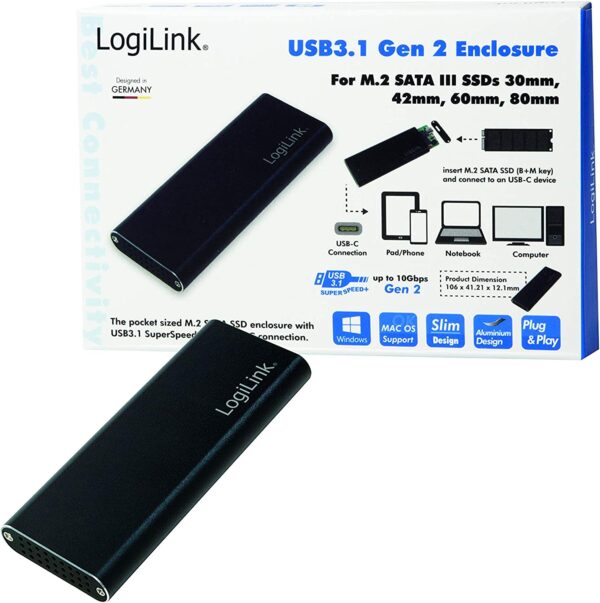 Box Esterno USB3.1 Gen 2 per SSD SATA M.2 - immagine 7