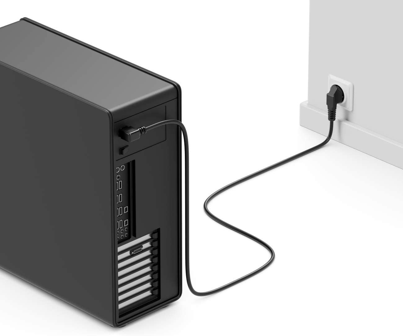 Cavo alimentazione C13 Angolato a Schuko Angolato 3 metri - immagine 5