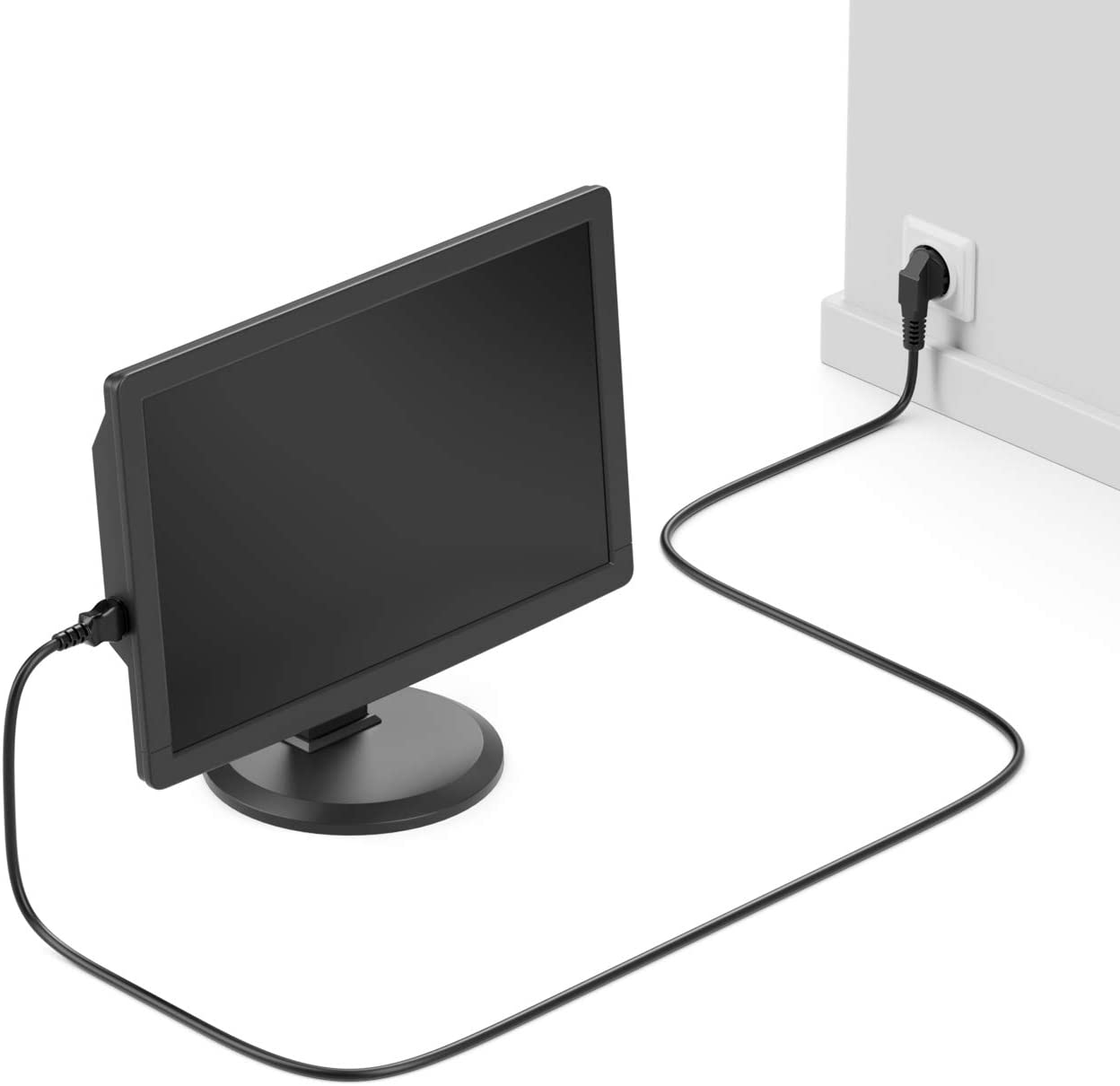 Cavo alimentazione C13 F a Schuko angolato 1m nero - immagine 6