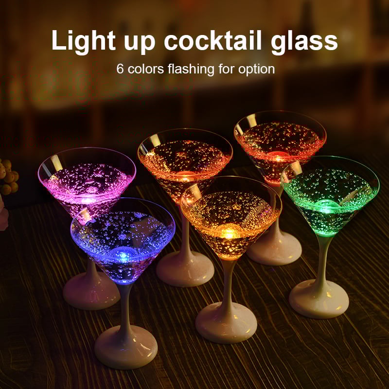 Confezione da 6 Bicchieri da Cocktail con 6 Colorazioni LED - immagine 6