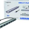 Hub USB 3.0 SuperSpeed 7 porte Alluminio Silver - immagine 7