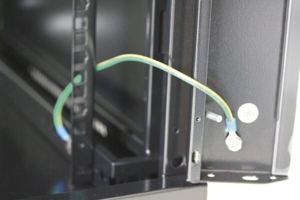 Armadio Rack 19'' a muro 12 unità sezione unica prof. 450mm Nero - immagine 7