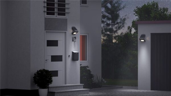 Lampada LED Solare a Muro 3,2W IP65 Sensore di Movimento Bianco - immagine 7