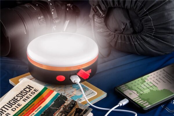 Lampada da Campeggio Solare a LED con Telecomando IR e Powerbank - immagine 7