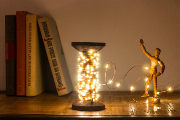Bobina con Filo di Rame 150 Luci LED IP22 USB Interruttore On Off - immagine 7