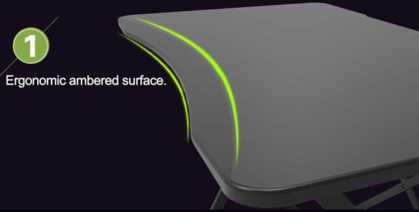 Scrivania Gaming Ergonomica Tavolo da Gioco per PC 110 cm Nero - immagine 7
