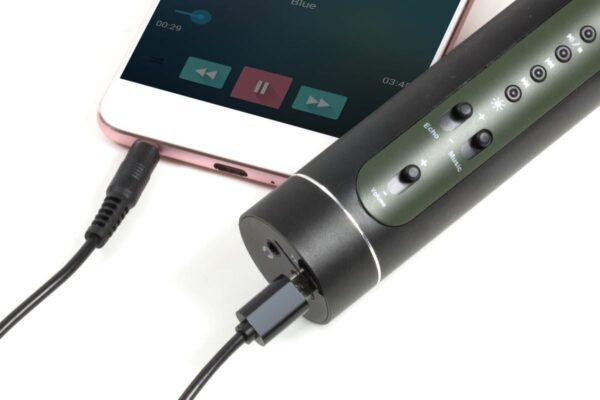 Microfono Karaoke Bluetooth con TWS per Cantare in Duetto Nero, BT-X35 - immagine 7