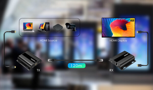 Extender HDMI con IR su Cavo Cat.6 fino a 120m - immagine 7
