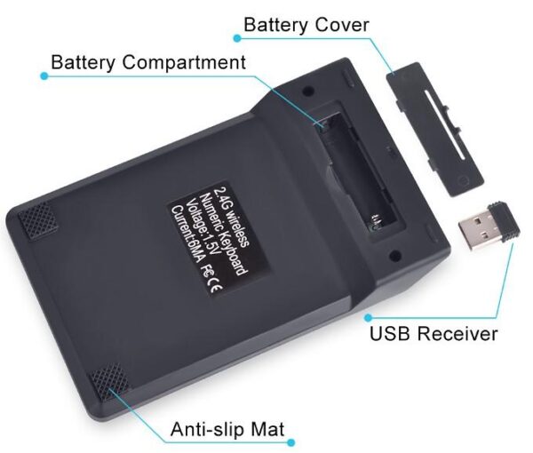 Tastierino Numerico Wireless 18 Tasti - immagine 7