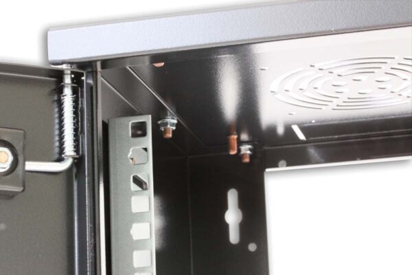 Armadio Rack 19'' a muro 10 unità prof. 400 Nero Assemblato - immagine 7
