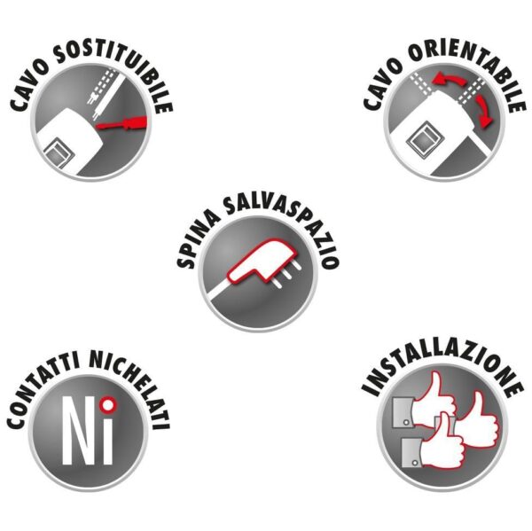 Multipresa 4 Posti Italiana Bipasso / Schuko Bianco - immagine 7