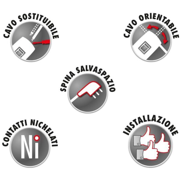 Multipresa 6 Posti Italiana Bipasso / Schuko Bianco - immagine 7