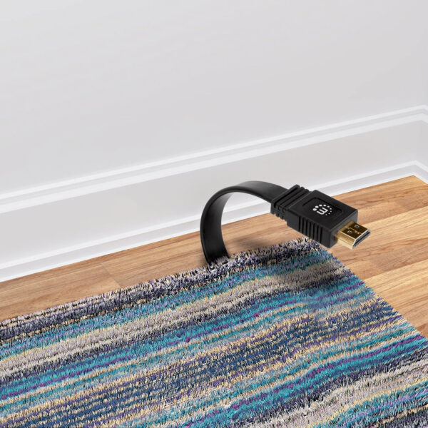 Cavo HDMI High Speed With Ethernet Piatto 2m nero - immagine 7